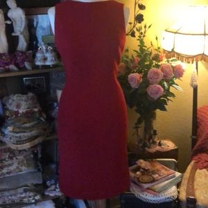 Talbots red wool classic dress